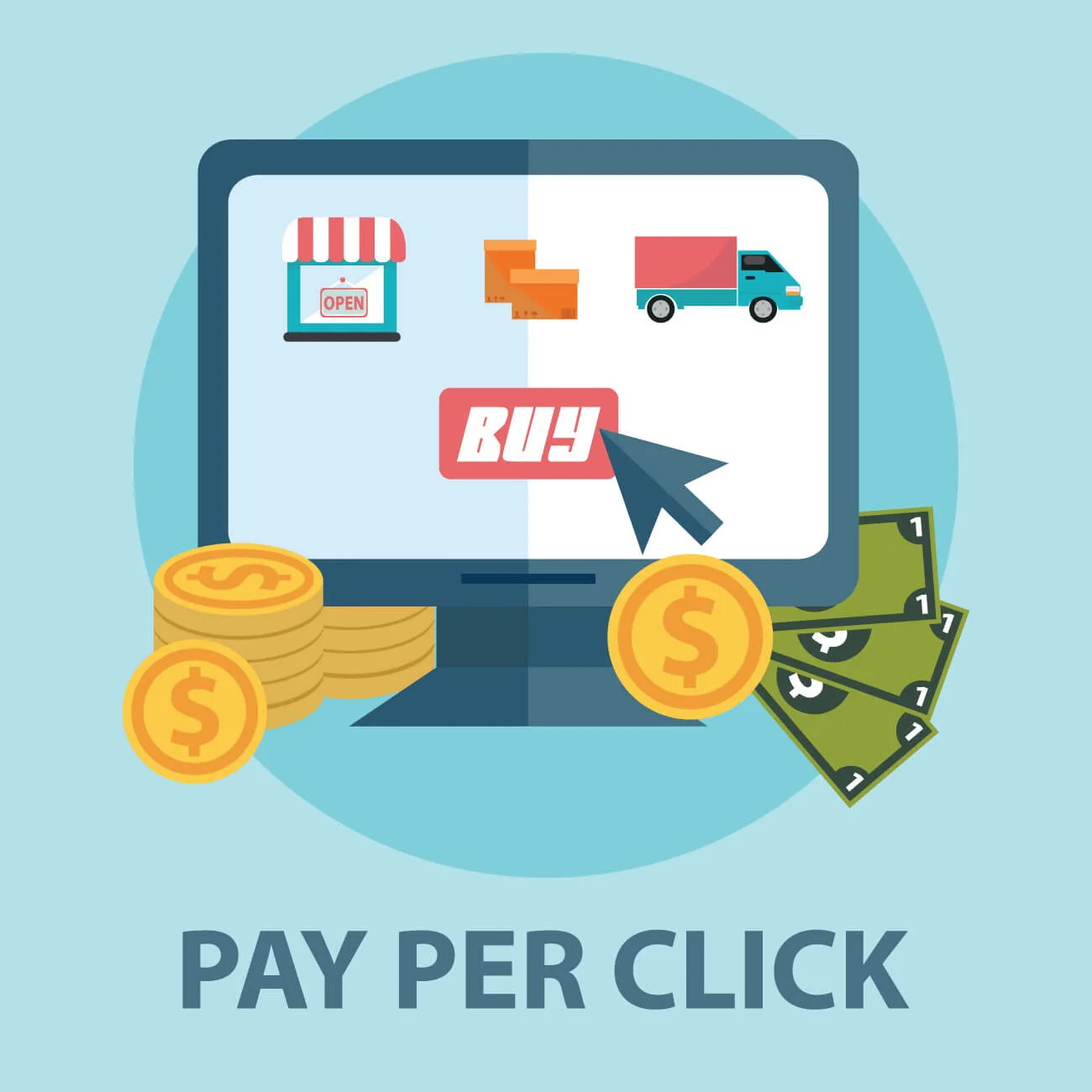 PPC campaign abstract concept illustration