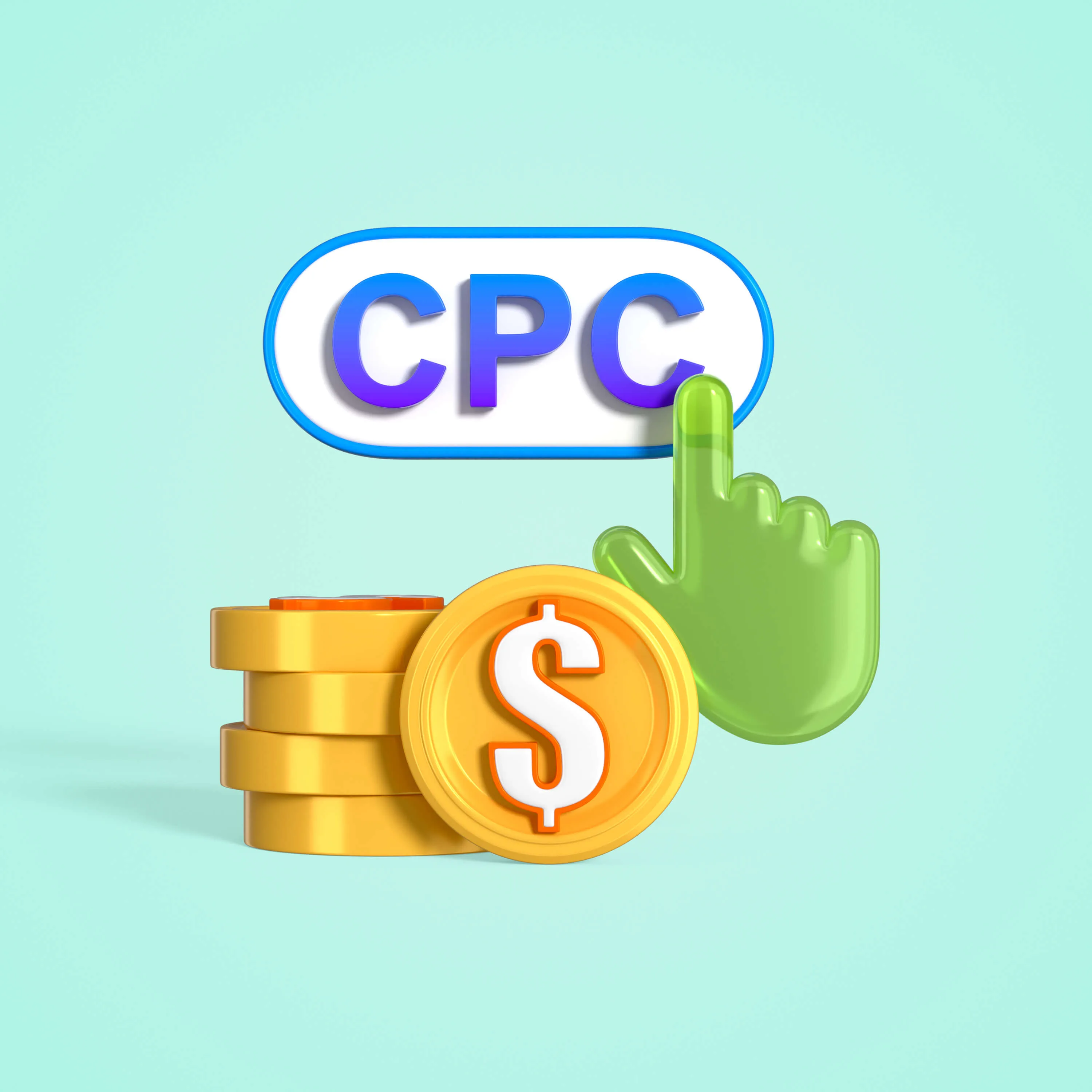 Pay Per Click website payment graphic concept